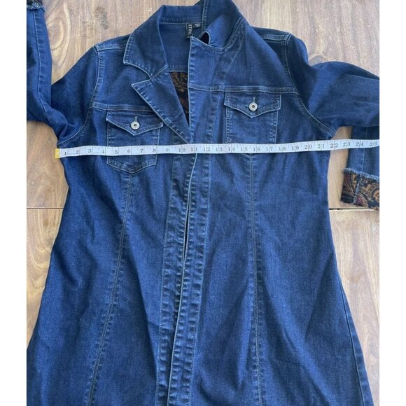 Vintage Ethyl Blue Denim Raw Jean Jacket Womens Size XL - Picture 5 of 8